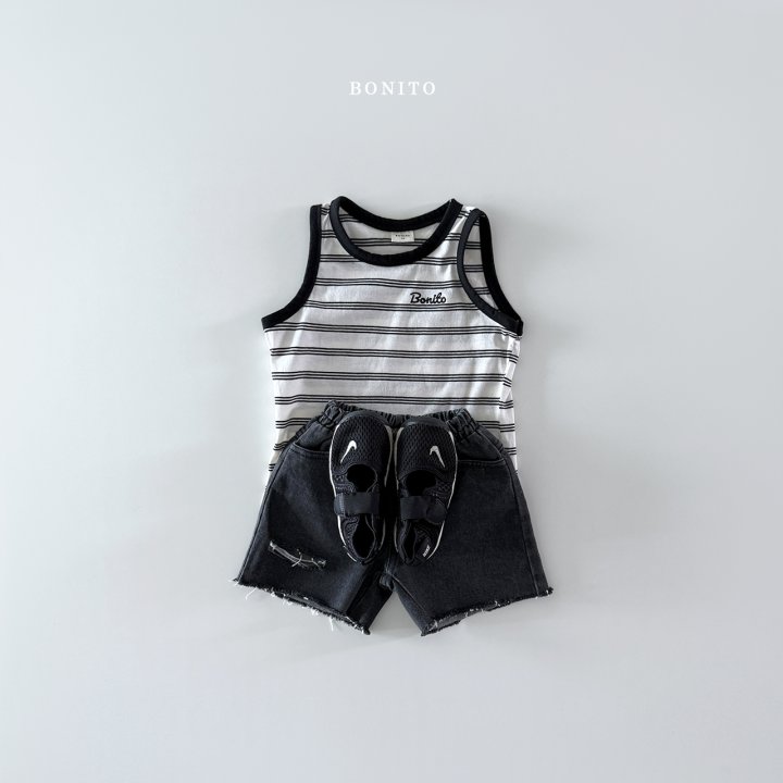Bonito - Korean Children Fashion - #kidsshorts - Double Line Ribbed Sleeveless - 11