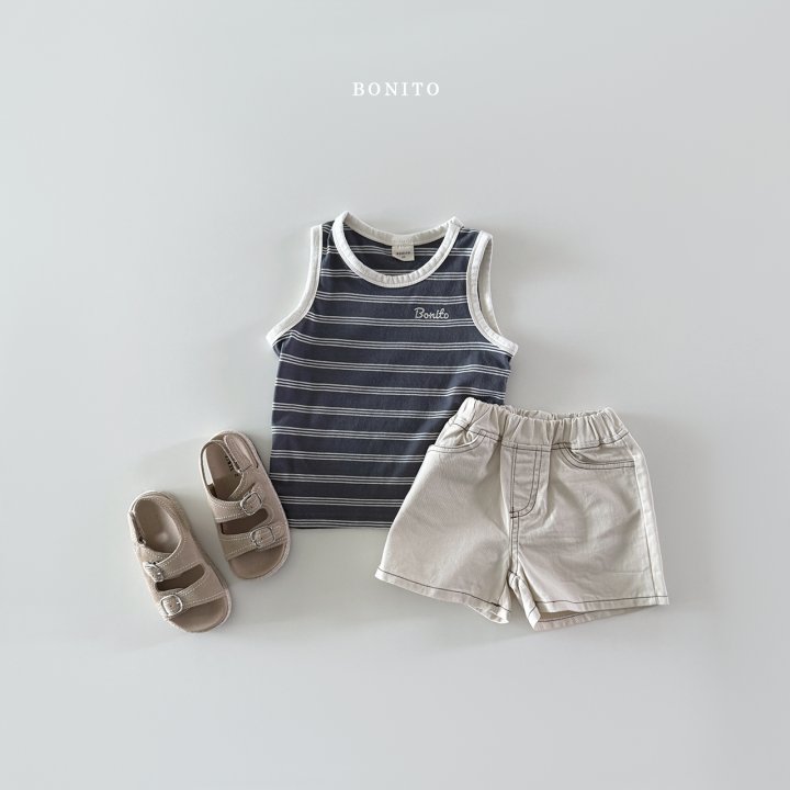 Bonito - Korean Children Fashion - #kidsstore - Double Line Ribbed Sleeveless - 12