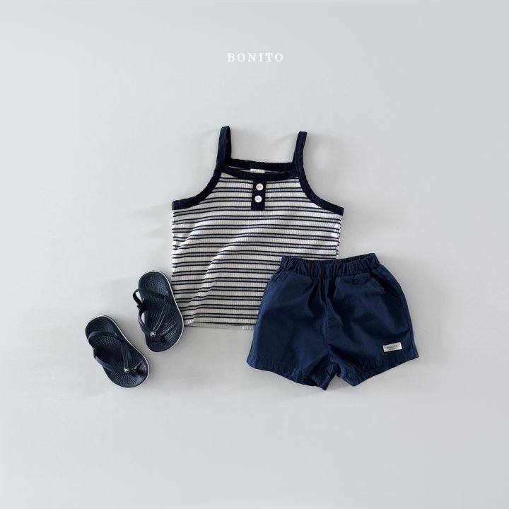 Bonito - Korean Children Fashion - #stylishchildhood - Stripe Button Ribbed Sleeveless - 7