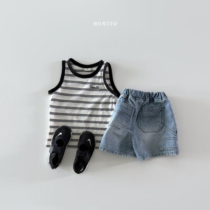 Bonito - Korean Children Fashion - #todddlerfashion - Double Line Ribbed Sleeveless - 3