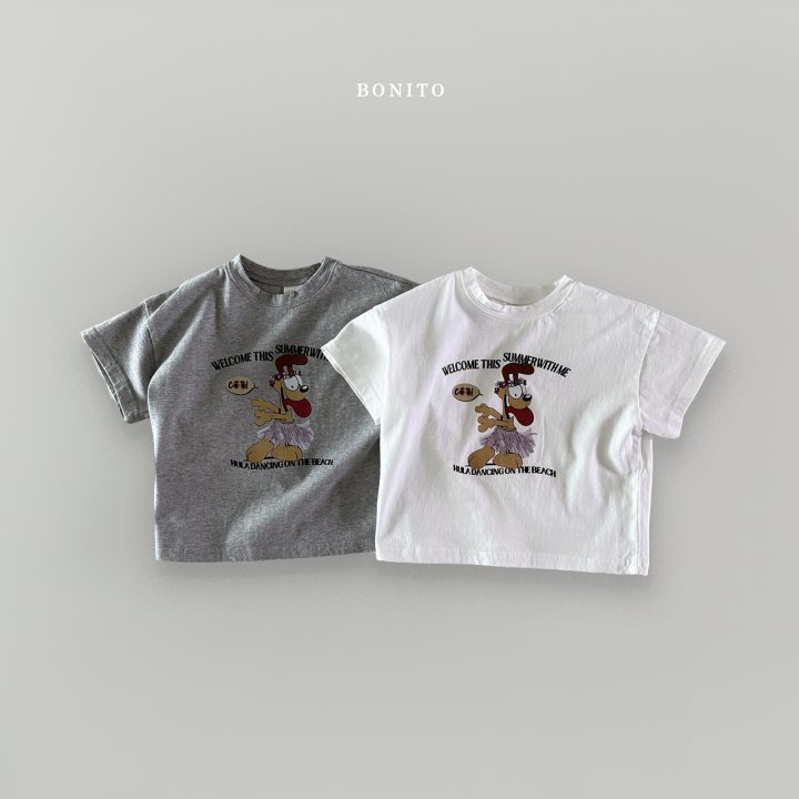 Bonito - Korean Children Fashion - #toddlerclothing - Hula Dancing Tee