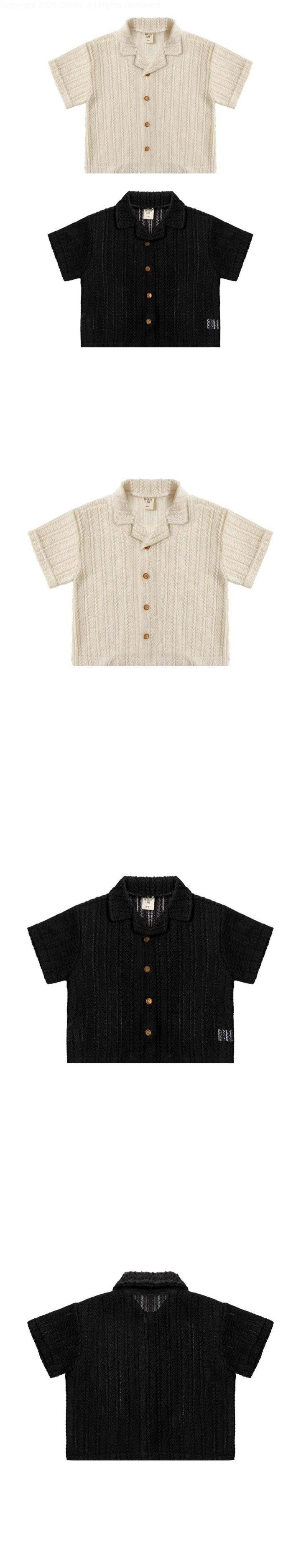 Bucket List - Korean Children Fashion - #kidsshorts - Crochet Short Sleeve Shirt