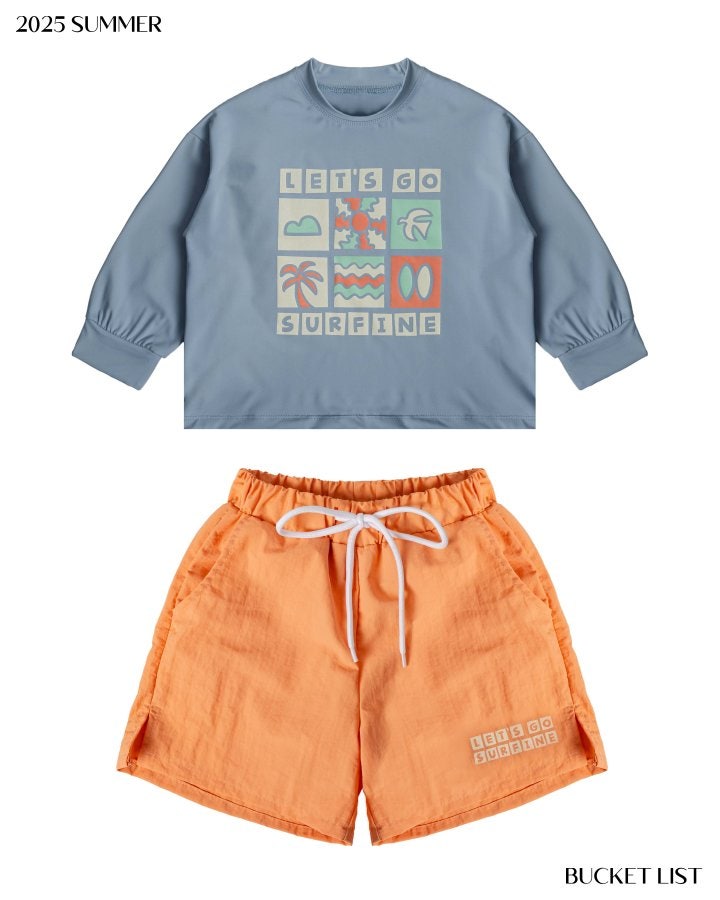 Bucket List - Korean Children Fashion - #kidsshorts - Surfing Rash Guard - 5