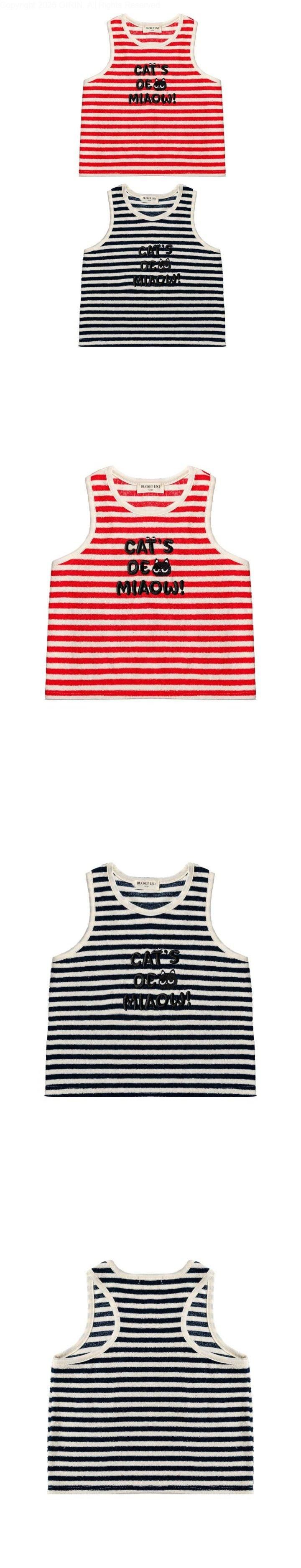 Bucket List - Korean Children Fashion - #kidzfashiontrend - Cats Sleeveless
