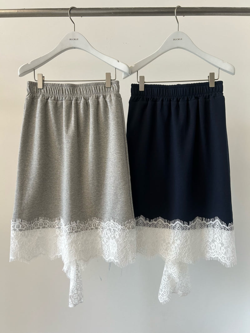 Buckle - Korean Women Fashion - #momslook - Cut-Out Lace Skirt - 11