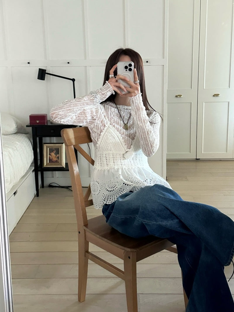 Buckle - Korean Women Fashion - #momslook - Rose Brooch Set Sleeveless - 12