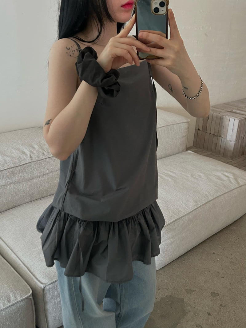 Buckle - Korean Women Fashion - #momslook - Silky Frill Sleeveless - 5