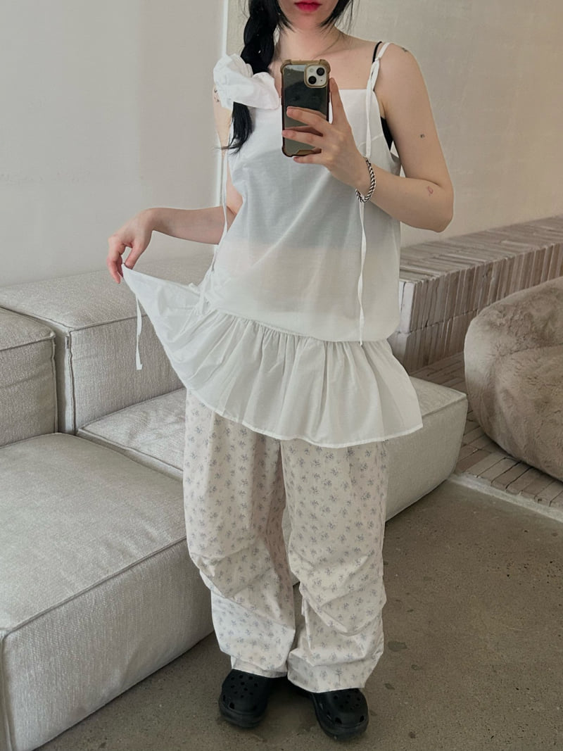 Buckle - Korean Women Fashion - #momslook - Silky Frill Sleeveless - 9