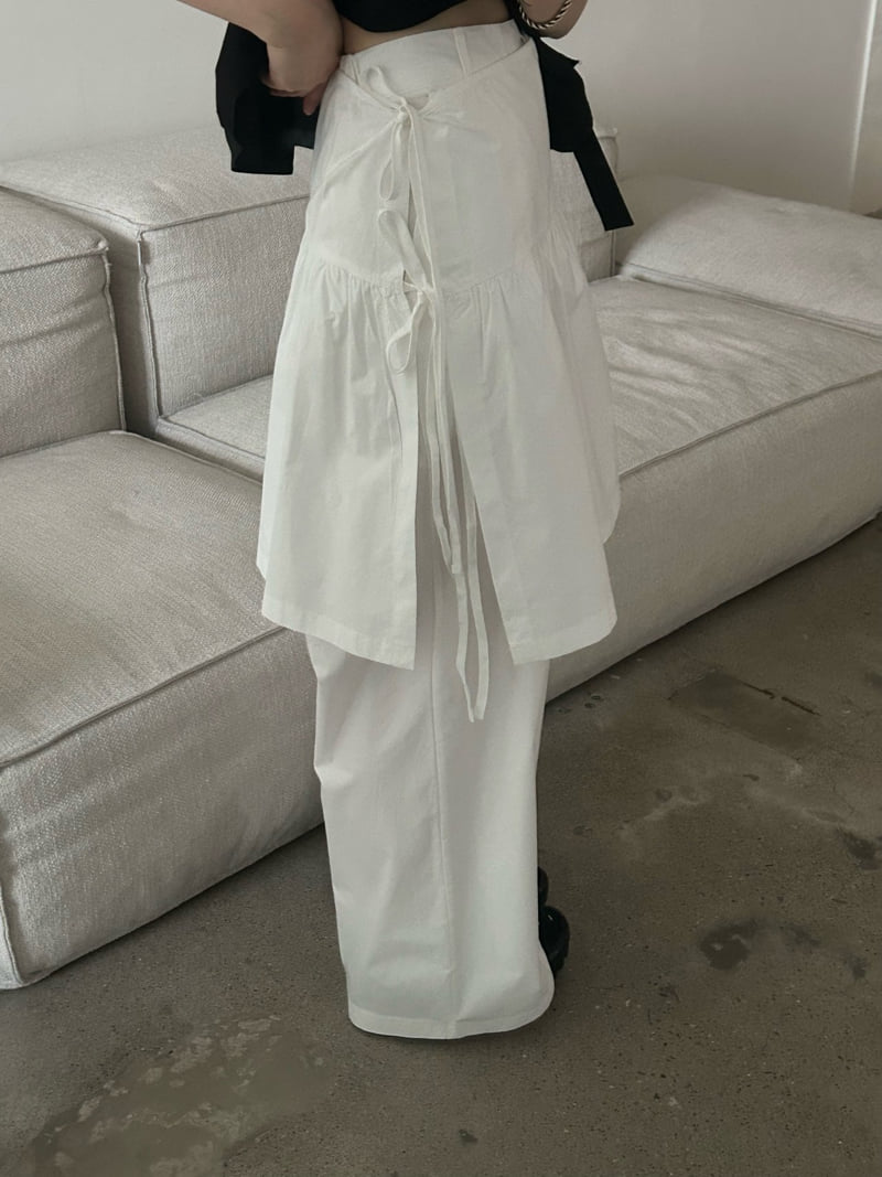 Buckle - Korean Women Fashion - #romanticstyle - Much Wrap Set Pants - 3
