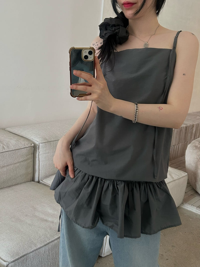 Buckle - Korean Women Fashion - #shopsmall - Silky Frill Sleeveless - 2