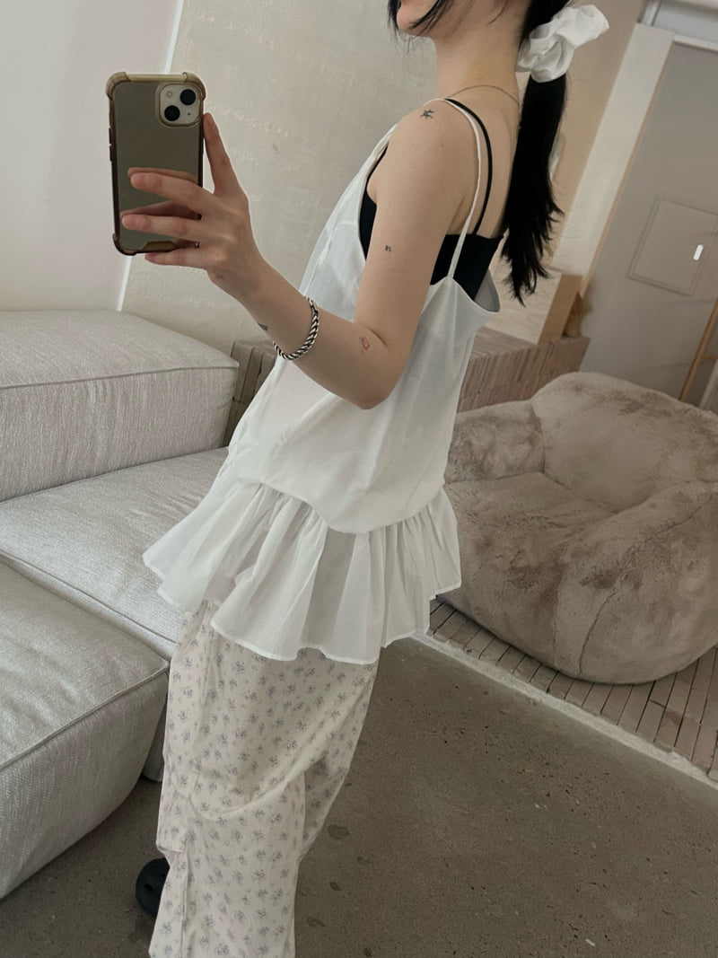 Buckle - Korean Women Fashion - #womensfashion - Silky Frill Sleeveless - 10
