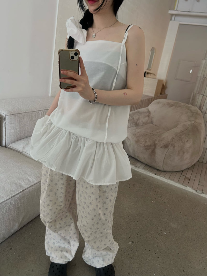 Buckle - Korean Women Fashion - #womensfashion - Silky Frill Sleeveless - 8