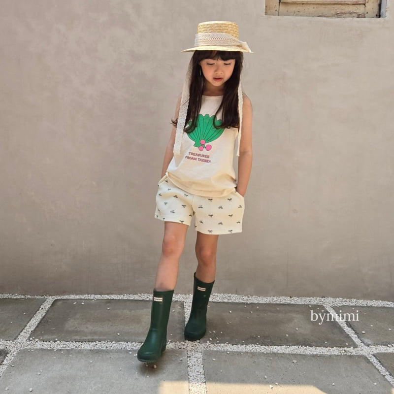 Bymimi - Korean Children Fashion - #designkidswear - Ribbon Waffle Pants - 6