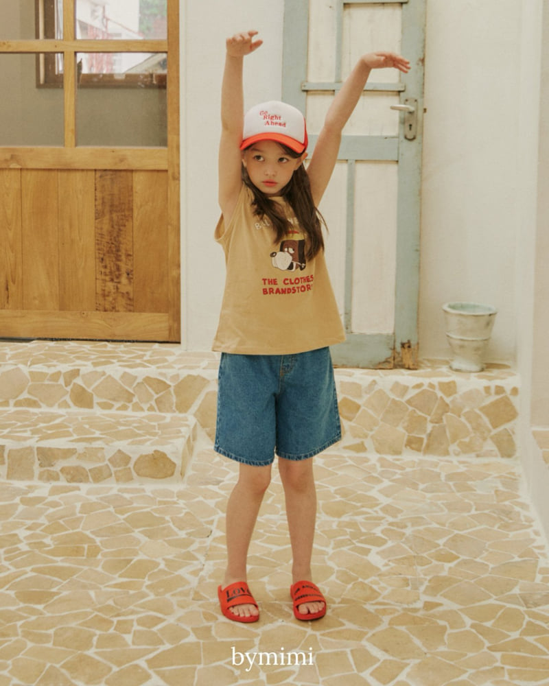Bymimi - Korean Children Fashion - #discoveringself - Half Denim Pants - 3