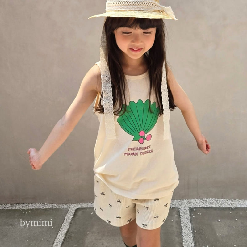 Bymimi - Korean Children Fashion - #fashionkids - Ribbon Waffle Pants - 8