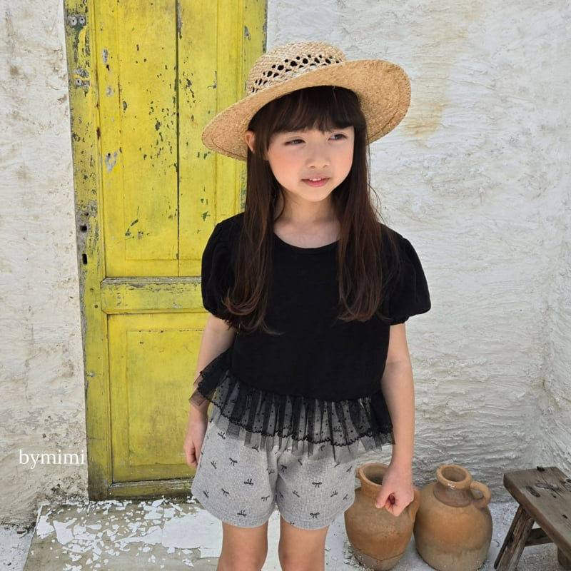 Bymimi - Korean Children Fashion - #kidsstore - Ribbon Waffle Pants - 10