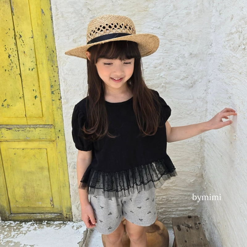 Bymimi - Korean Children Fashion - #kidzfashiontrend - Ribbon Waffle Pants - 11