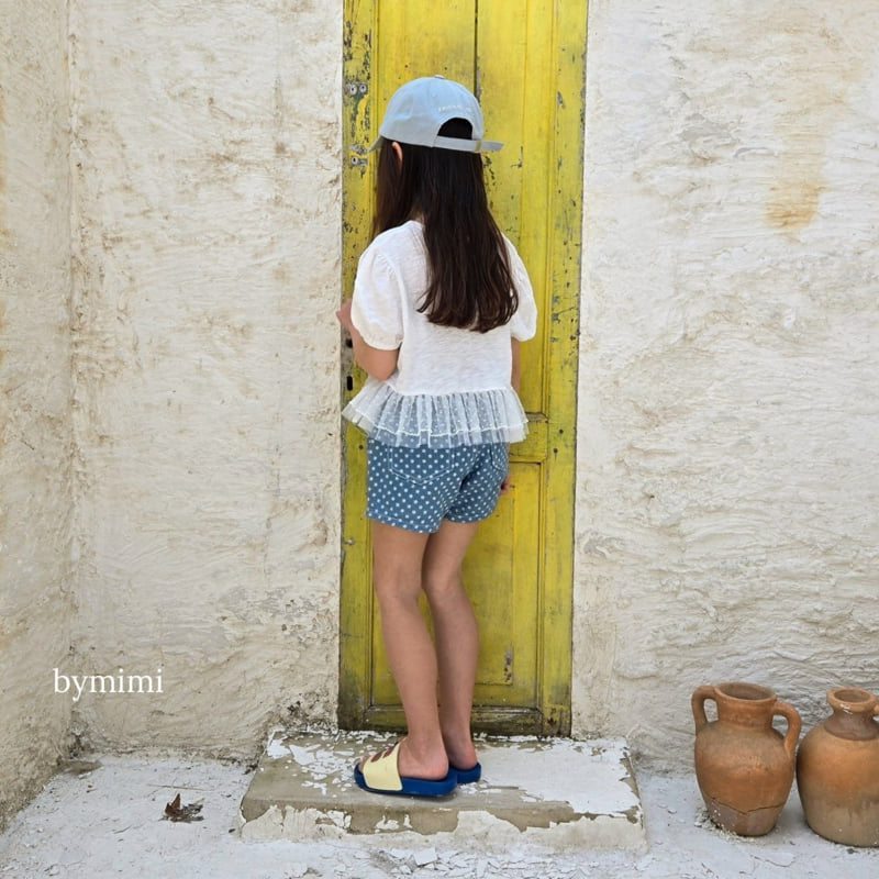 Bymimi - Korean Children Fashion - #kidsstore - Slub Chiffon Tee - 4