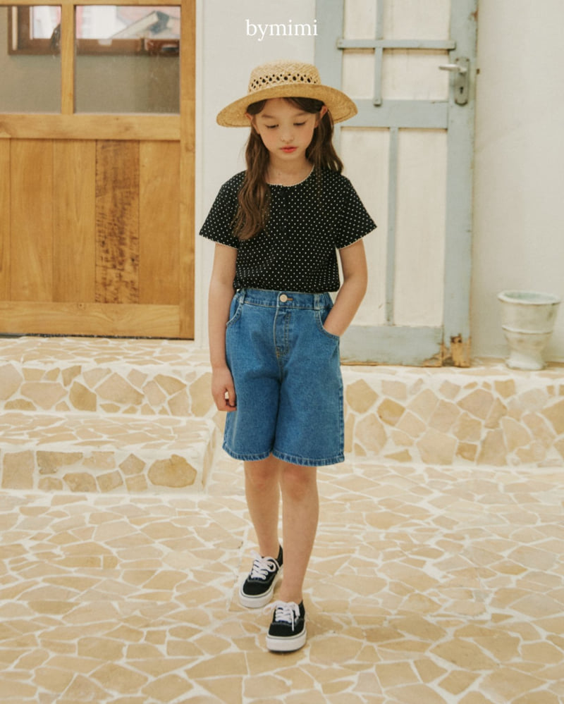 Bymimi - Korean Children Fashion - #kidzfashiontrend - Picot Dot Tee - 3