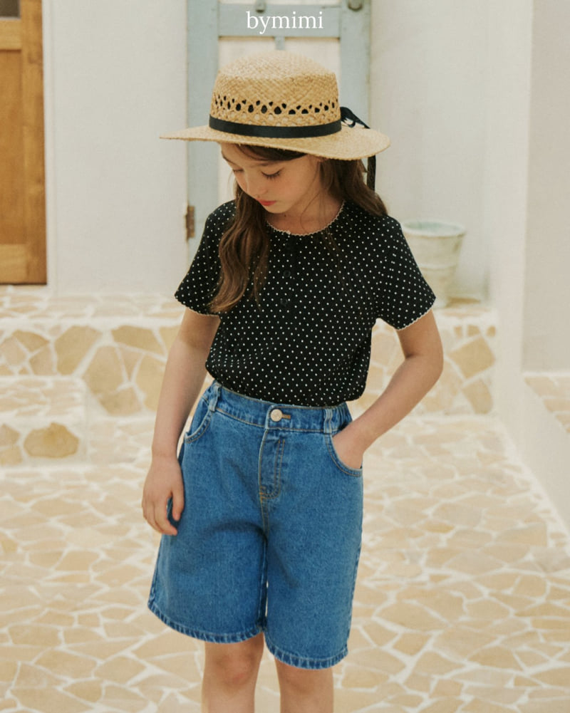 Bymimi - Korean Children Fashion - #prettylittlegirls - Picot Dot Tee - 8