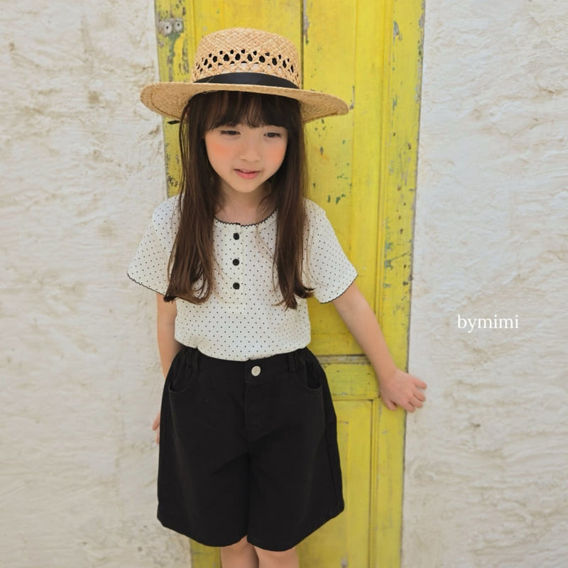 Bymimi - Korean Children Fashion - #stylishchildhood - Picot Dot Tee - 11