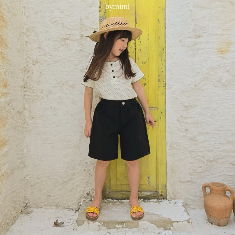 Bymimi - Korean Children Fashion - #toddlerclothing - Picot Dot Tee - 10