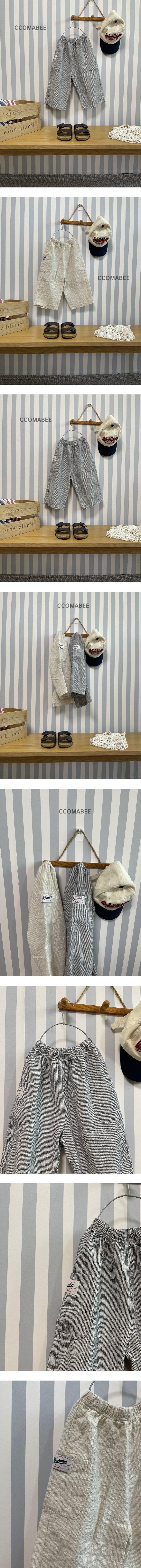 Ccomabee - Korean Children Fashion - #discoveringself - Striped Linen Pants