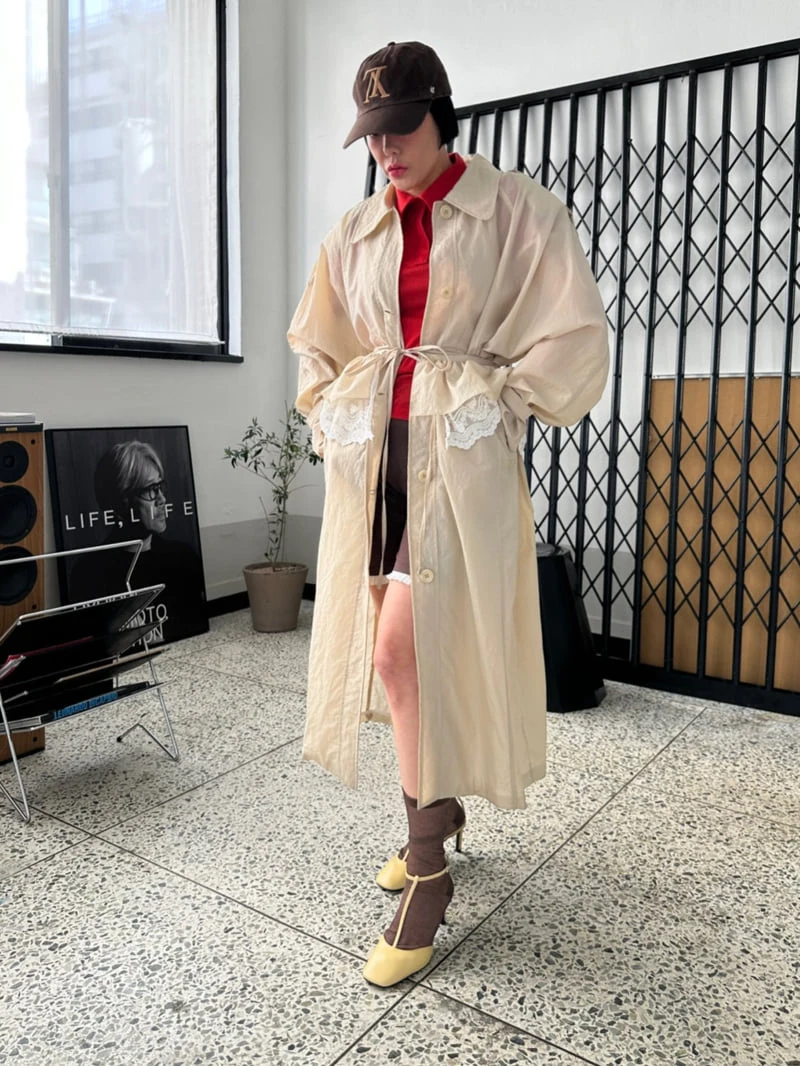 Chavi - Korean Women Fashion - #momslook - Summer Trench Coat (Belt Set) - 10