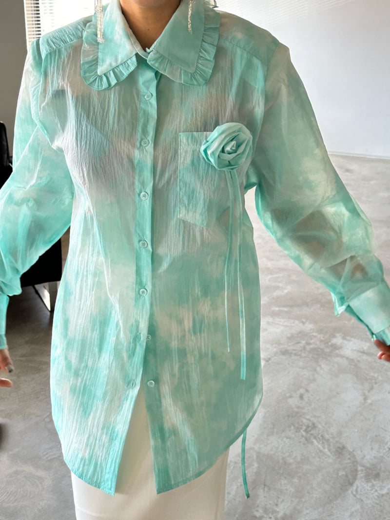 Chavi - Korean Women Fashion - #momslook - Water Dyeing Shirt - 12