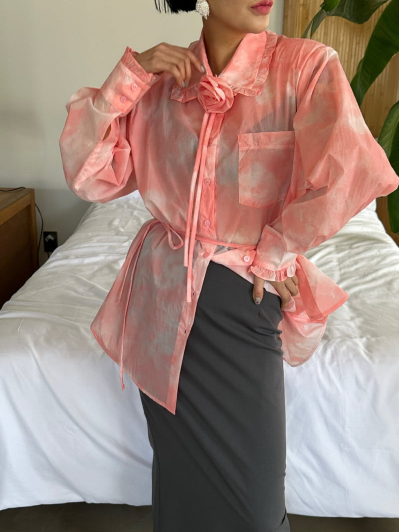 Chavi - Korean Women Fashion - #momslook - Water Dyeing Shirt - 6