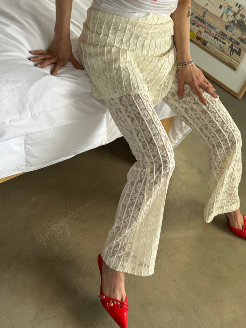 Chavi - Korean Women Fashion - #momslook - Lace Wrap Pants - 10