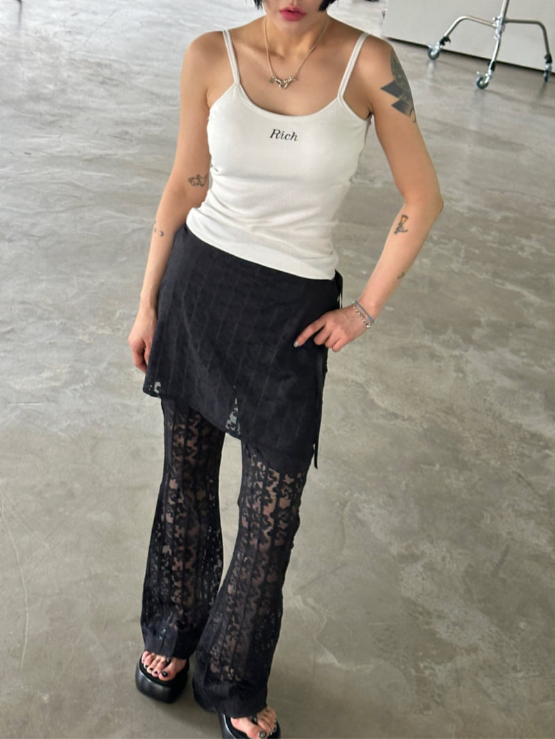 Chavi - Korean Women Fashion - #womensfashion - Lace Wrap Pants - 4