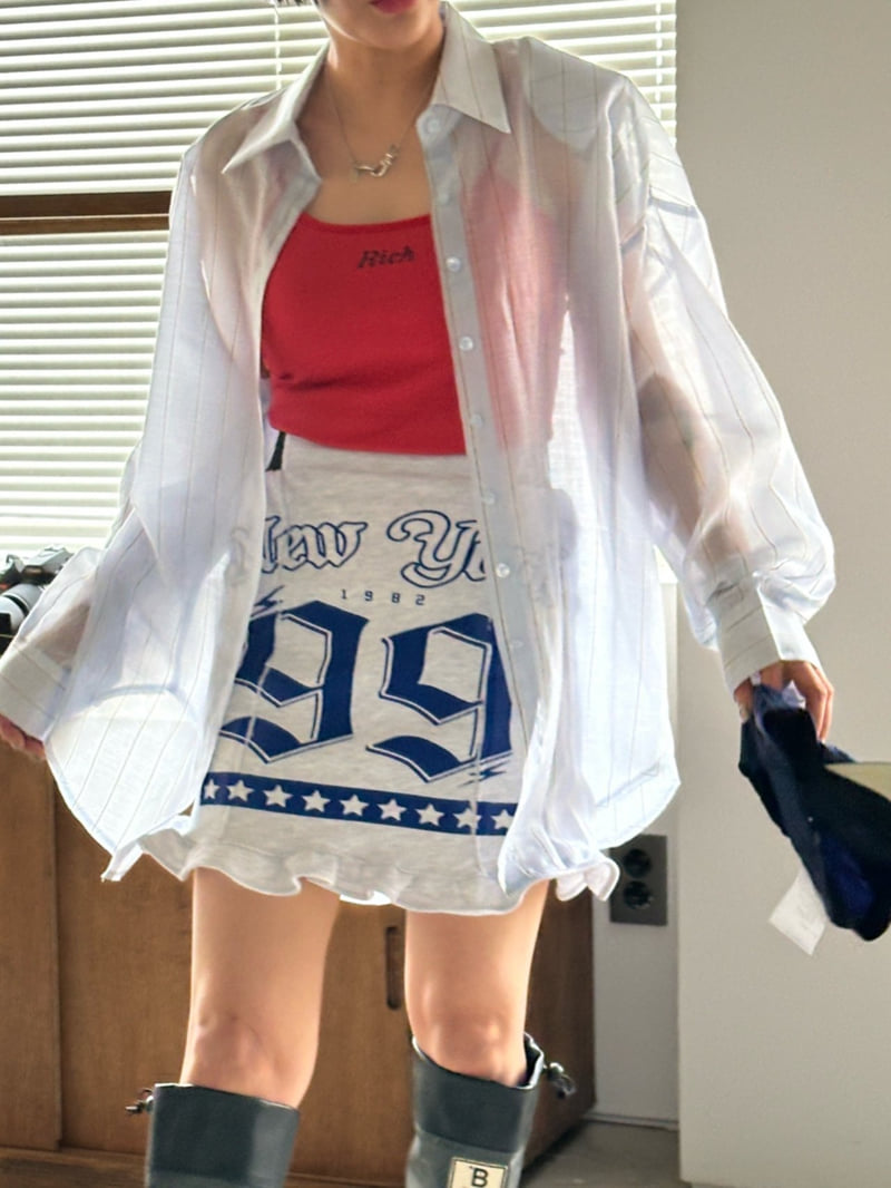 Chavi - Korean Women Fashion - #momslook - New York Jersey Skirt - 11