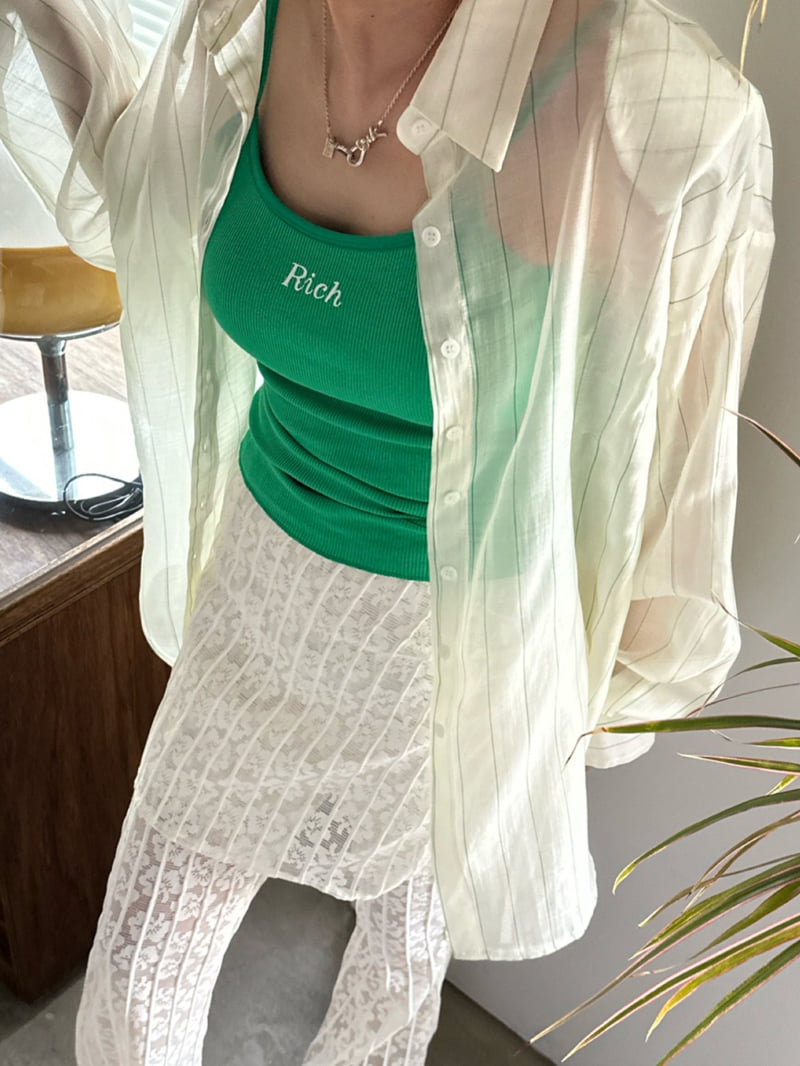 Chavi - Korean Women Fashion - #momslook - Tencel Stripe Shirt - 11