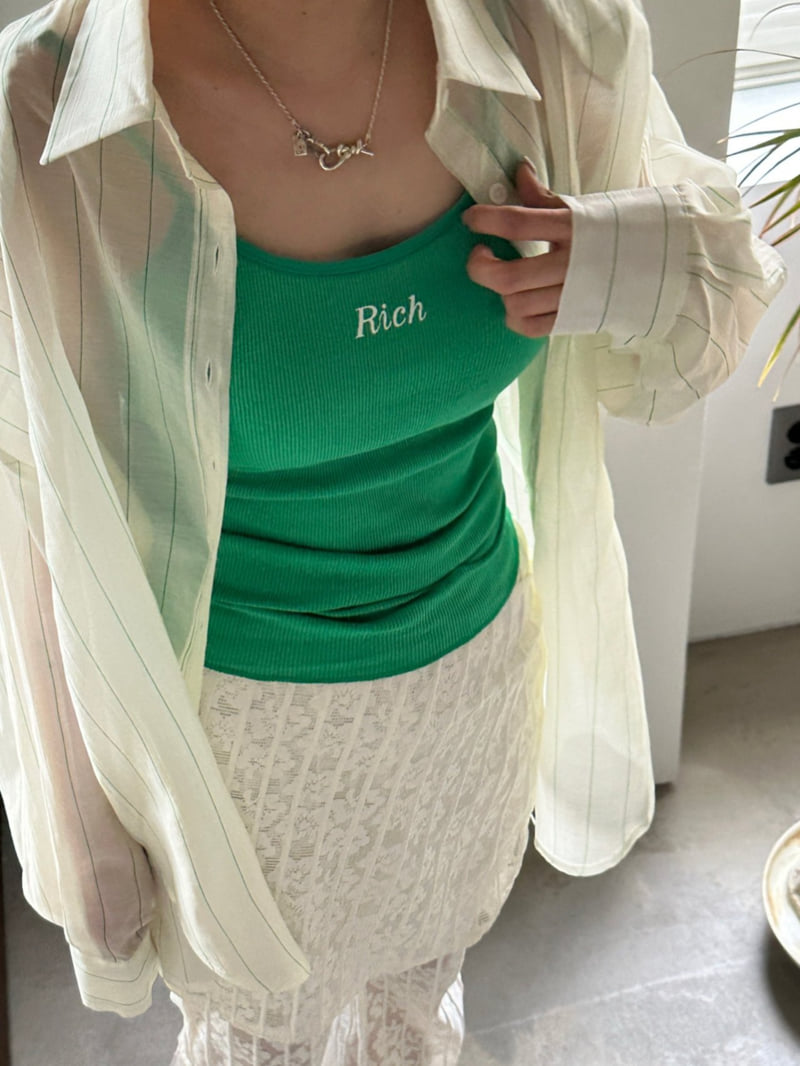 Chavi - Korean Women Fashion - #momslook - Tencel Stripe Shirt - 12