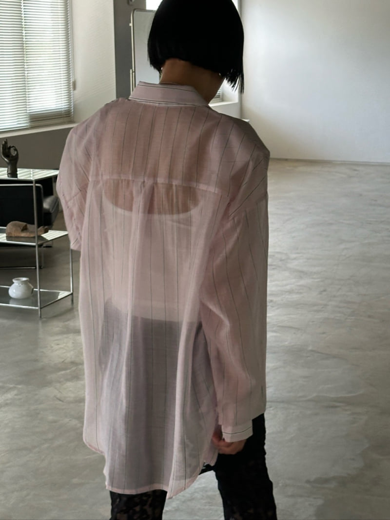 Chavi - Korean Women Fashion - #momslook - Tencel Stripe Shirt - 6