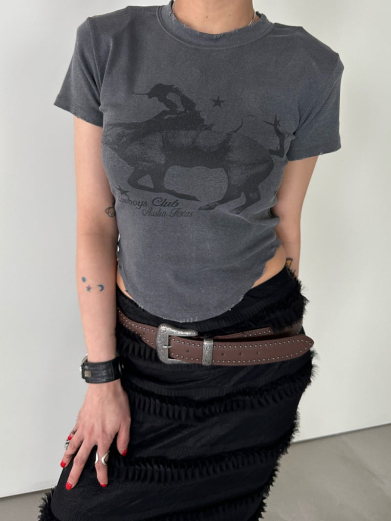 Chavi - Korean Women Fashion - #momslook - Cowboy Tee - 2