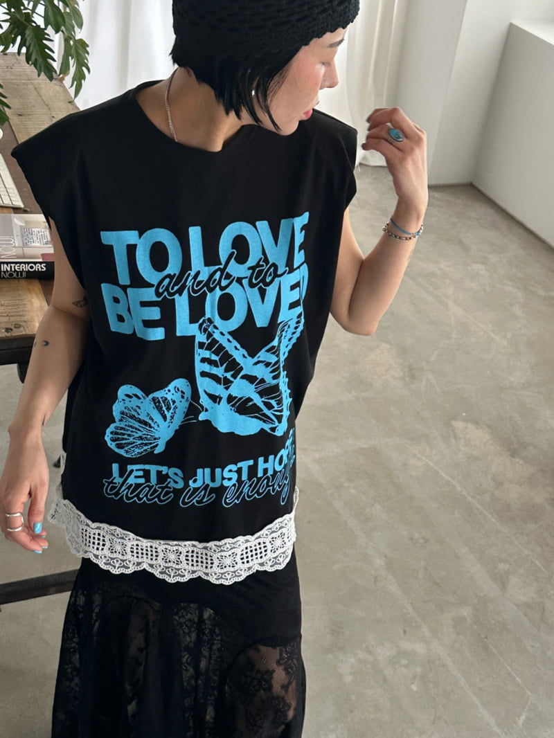 Chavi - Korean Women Fashion - #momslook - Butterfly Box Sleeveless Tee - 9