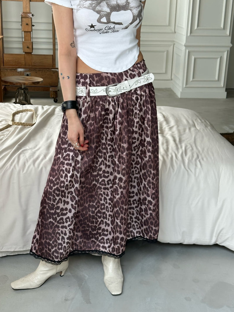 Chavi - Korean Women Fashion - #pursuepretty - Leopard Satin Skirt - 9