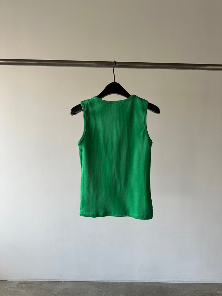 Chavi - Korean Women Fashion - #restrostyle - Double Ribbed Sleeveless Tee - 3
