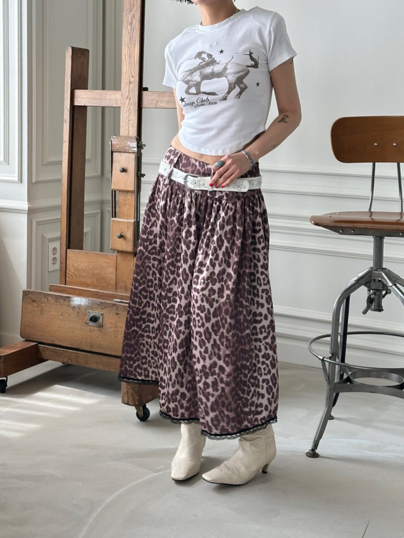 Chavi - Korean Women Fashion - #restrostyle - Leopard Satin Skirt - 10