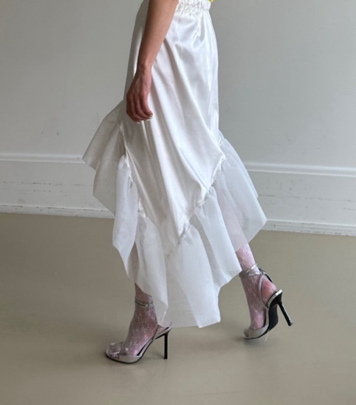 Chavi - Korean Women Fashion - #romanticstyle - Organza Frill Skirt - 5