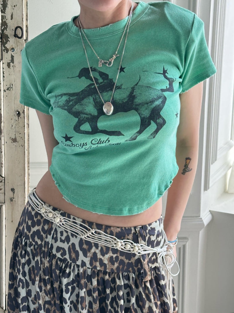 Chavi - Korean Women Fashion - #romanticstyle - Cowboy Tee - 10