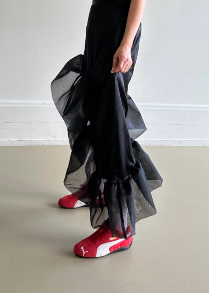 Chavi - Korean Women Fashion - #shopsmall - Organza Frill Skirt - 6
