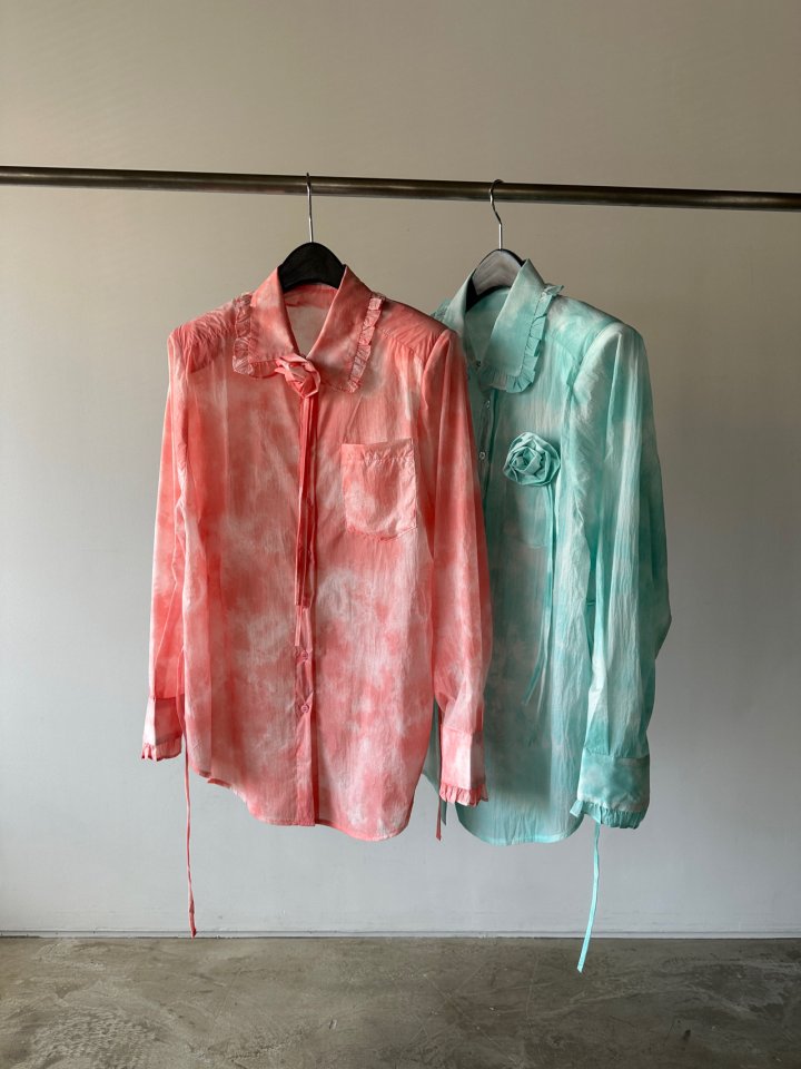 Chavi - Korean Women Fashion - #shopsmall - Water Dyeing Shirt