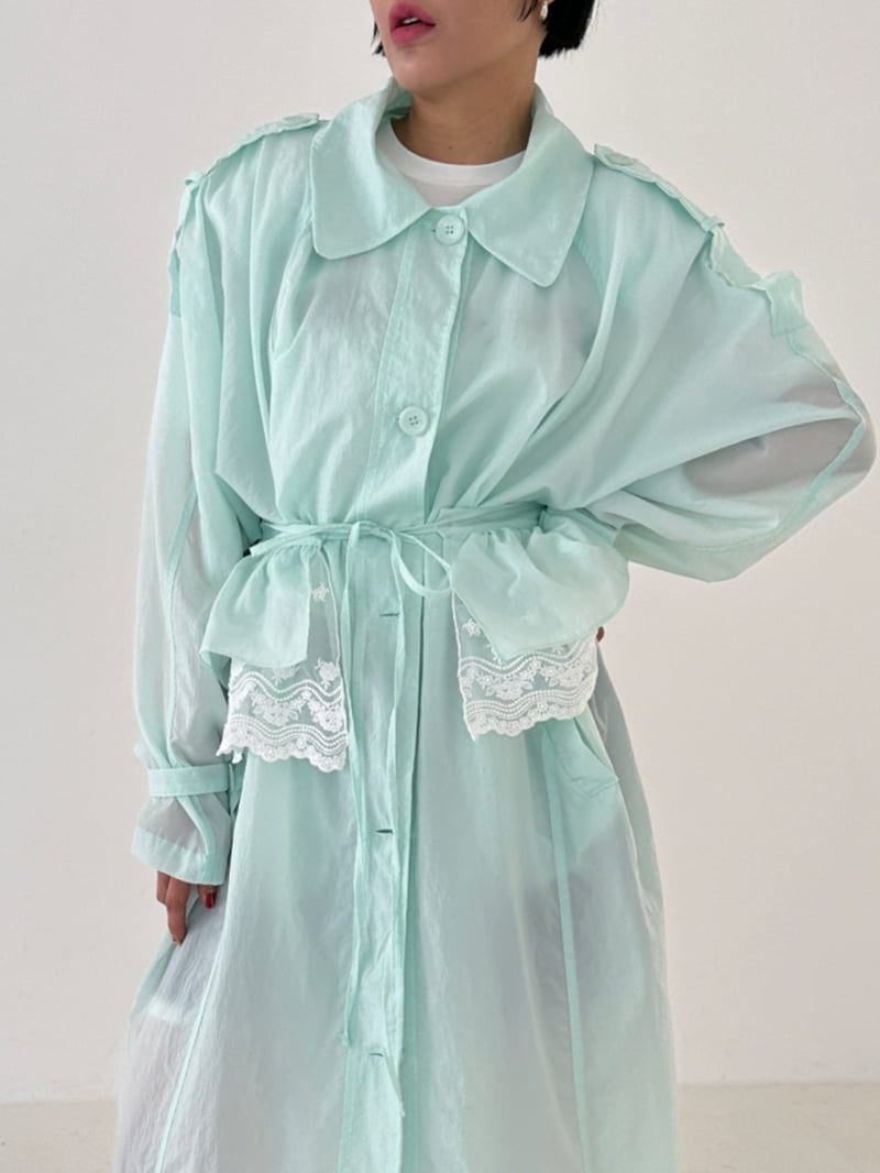 Chavi - Korean Women Fashion - #thatsdarling - Summer Trench Coat (Belt Set) - 8