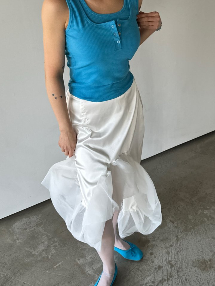 Chavi - Korean Women Fashion - #vintagekidsstyle - Organza Frill Skirt - 2