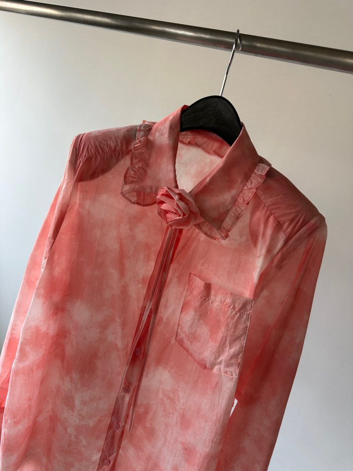 Chavi - Korean Women Fashion - #womensfashion - Water Dyeing Shirt - 5