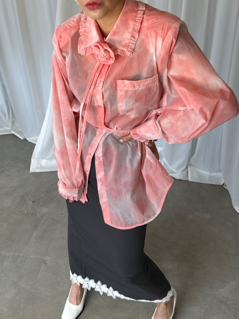 Chavi - Korean Women Fashion - #womensfashion - Water Dyeing Shirt - 7