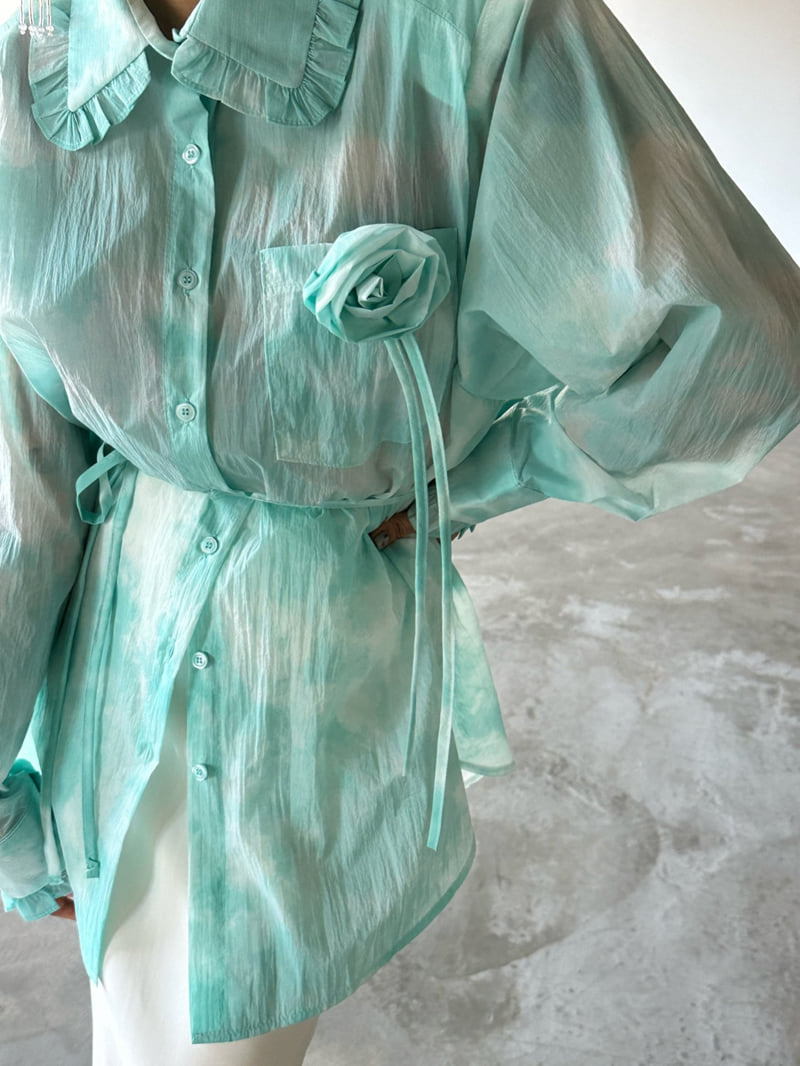 Chavi - Korean Women Fashion - #womensfashion - Water Dyeing Shirt - 9